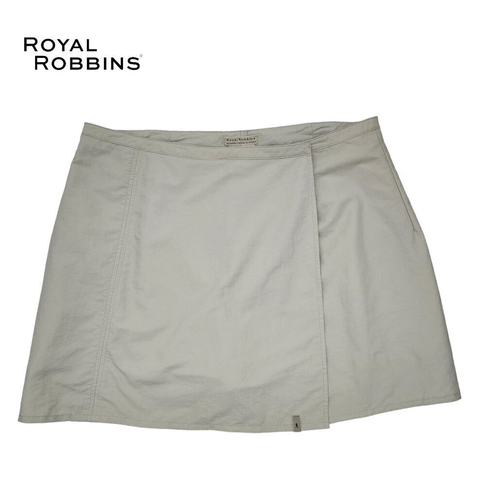 ROYAL ROBBINS Beige Wrap Skort Outdoor Travel Lightweight size 16